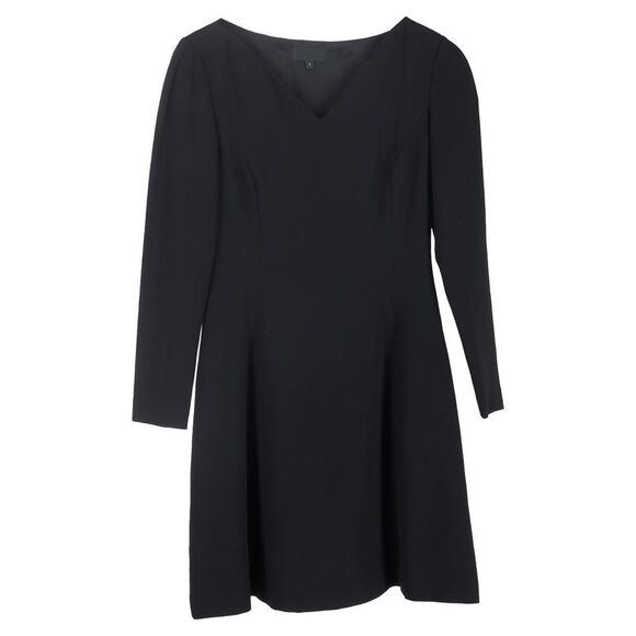 Theory Crepe Mini Dress in Black Polyester - Picture 1 of 3
